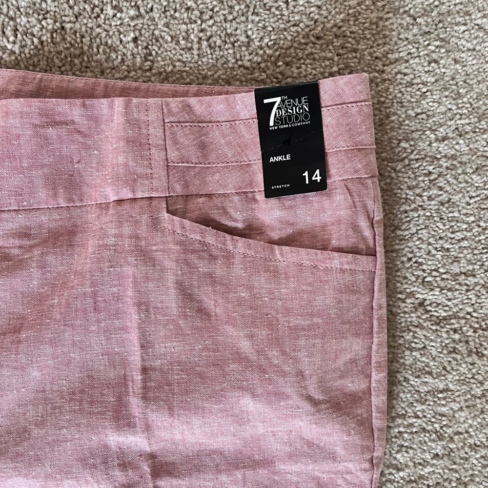 New York & Company Linen Blend Ankle Pants - Picture 2 of 6